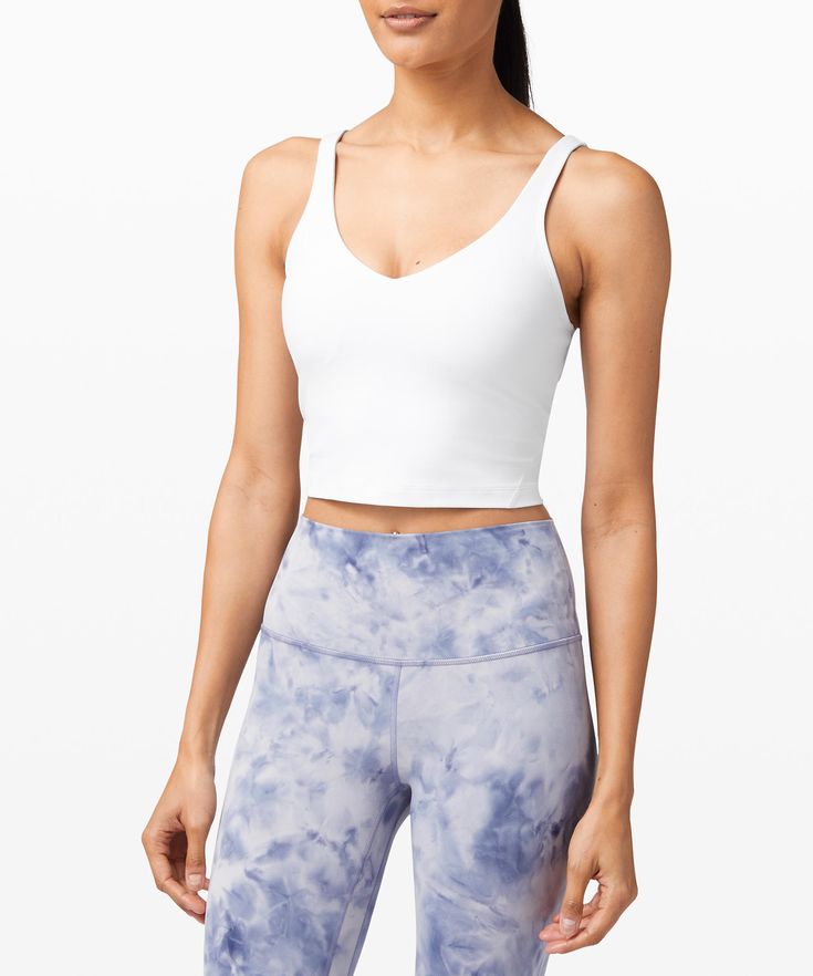 undefined Align Tank Lululemon, White Cropped Tank Top, White Crop Tank, Align Tank, White Crop Top Tank, Lululemon Align Tank, Lululemon Tank Top, Social Media Engagement, B Cup