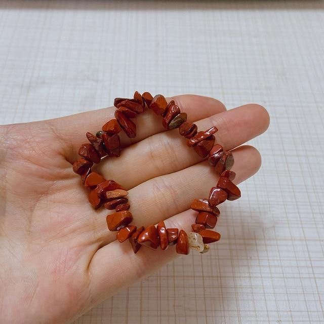 wickedafstore Red Stone Irregular Size Natural Stone Bracelets Diana Ring, Stone Bracelets, Crystal Healing Stones, Natural Rock, Red Agate, Chakra Stones, Red Stone, Pink Quartz, Raw Crystal