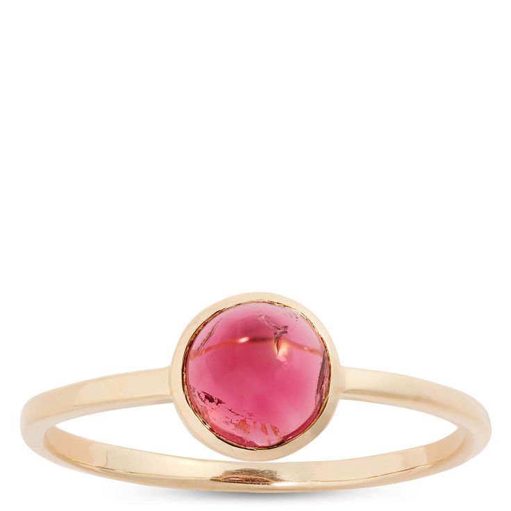 Lisa Bridge Round Pink Tourmaline Ring, 14K Yellow Gold 14k Gold Ruby Ring With Bezel Setting, Pink 14k Gold Jewelry With Bezel Setting, Tourmaline Birthstone Ring With Bezel Setting, Tourmaline Birthstone Ring In Fine Jewelry Style, Pink 14k Gold Birthstone Ring, Pink Gold 14k Ruby Ring, Pink Birthstone Ring With Bezel Setting, Pink Round Birthstone Ring With Bezel Setting, Pink Ruby Ring With Bezel Setting In 14k Gold