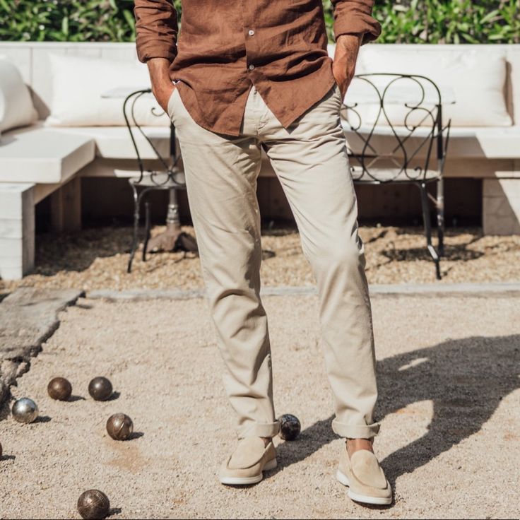 Designed In France, These Classy, Light And Comfy Chino Pants From Les Canebiers Will Suit Most Outfits And Activities For The Look Men Want Wherever They Go. These Are Also Great For Back-To-School Attire, And They’re Easy On The Budget! For More Info: Https://Youtu.Be/Sj7scj6r3ug Note*: French Sizing Runs One Size Smaller To Us Sizing. For Example, A Person Size Medium Should Order The Large For A Fitted Fashionable Look. For A More Comfortable Fit, Please Order 2 Sizes Up. Measurements: Lg: 4 Drawstring Pants Men, School Attire, Khaki Chino Pants, Adidas Track Suit, Stylish Men Casual, Dockers Men, Cotton Linen Pants, Tan Pants, Banana Republic Men