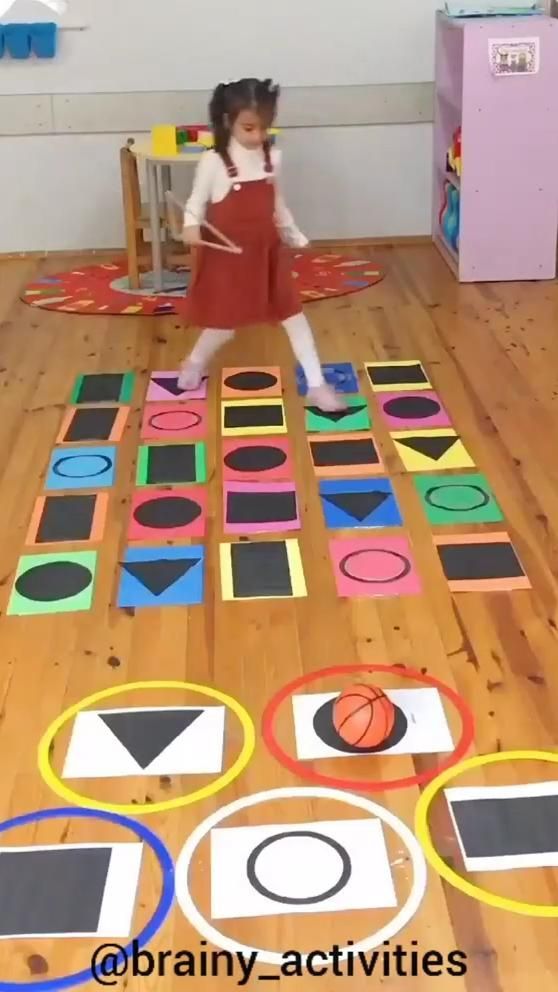 Physical Activities For Kids, Indoor Games For Kids, Kindergarten Learning Activities, Baby Learning Activities, Preschool Art Activities, Shapes Activities, Math Activities Preschool, Indoor Activities For Kids, Creative Activities For Kids