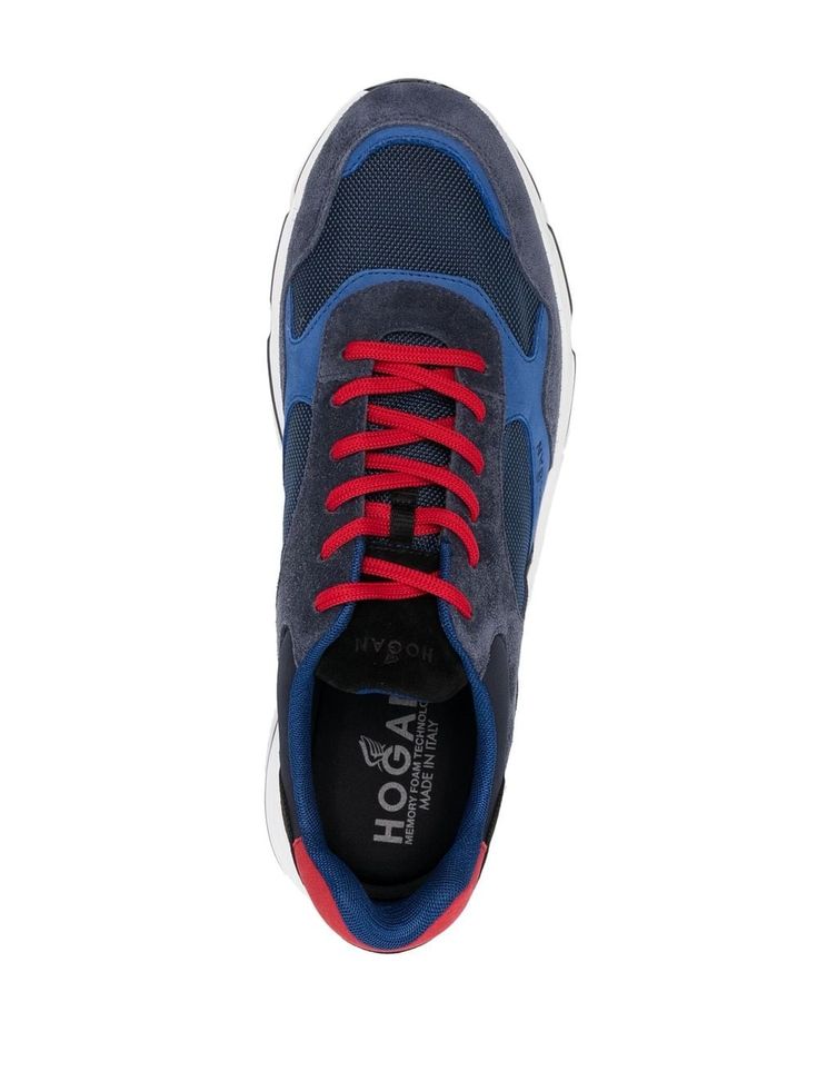 Find HOGAN Hyperlight Low-top Suede Sneakers on Editorialist. navy blue/black/red calf suede logo stamp to the side and at the tongue contrasting laces contrasting heel counter round toe front lace-up fastening pull-tab at the heel low-top branded insole chunky rubber sole Sporty Blue High-top Sneakers With Logo Patch, Blue Leather High-top Sneakers With Vibram Sole, Navy Leather High-top Sneakers With Branded Insole, Blue Lace-up High-top Sneakers With Vibram Sole, Navy Leather High-top Sneakers For Sports, Navy Custom Sneakers With Contrast Sole, Navy Sneakers With Vibram Sole For Streetwear, Blue Suede Sporty Sneakers, Sporty Navy Leather Sneakers