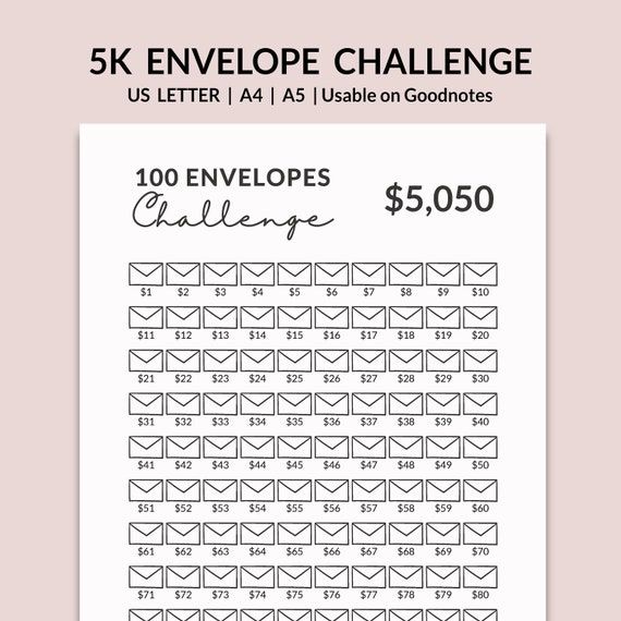 the envelope challenge is available for $ 25, and it's free to print