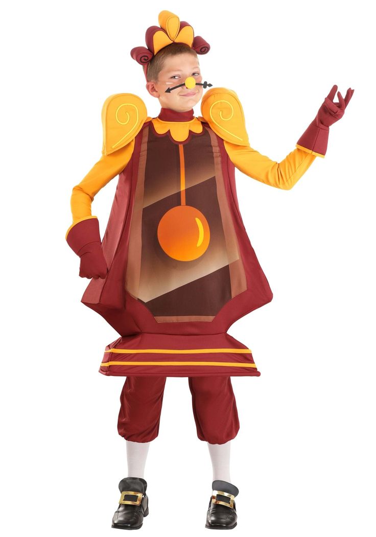 PRICES MAY VARY. Size: Small 100% polyester Foam backed jersey fabric pullover tunic w/ shoulder pieces Jersey fabric pants have elastic waistband Foam and jersey gloves Disney's Beauty and the Beast Cogsworth Costume for Kids This officially licensed Cogsworth costume from Disney's Beauty and the Beast includes a comfy tunic that is printed to look like the pendulum body of Cogsworth’s clockwork form. A clear vinyl panel down the stomach gives the tunic the illusion of a 3D interior while gold Cogsworth Costume, Beauty And The Beast Cogsworth, Superhero Women, Enchanted Castles, Vinyl Panels, Disney Theme Party, Brown Gloves, Fabric Pants, Costume For Kids