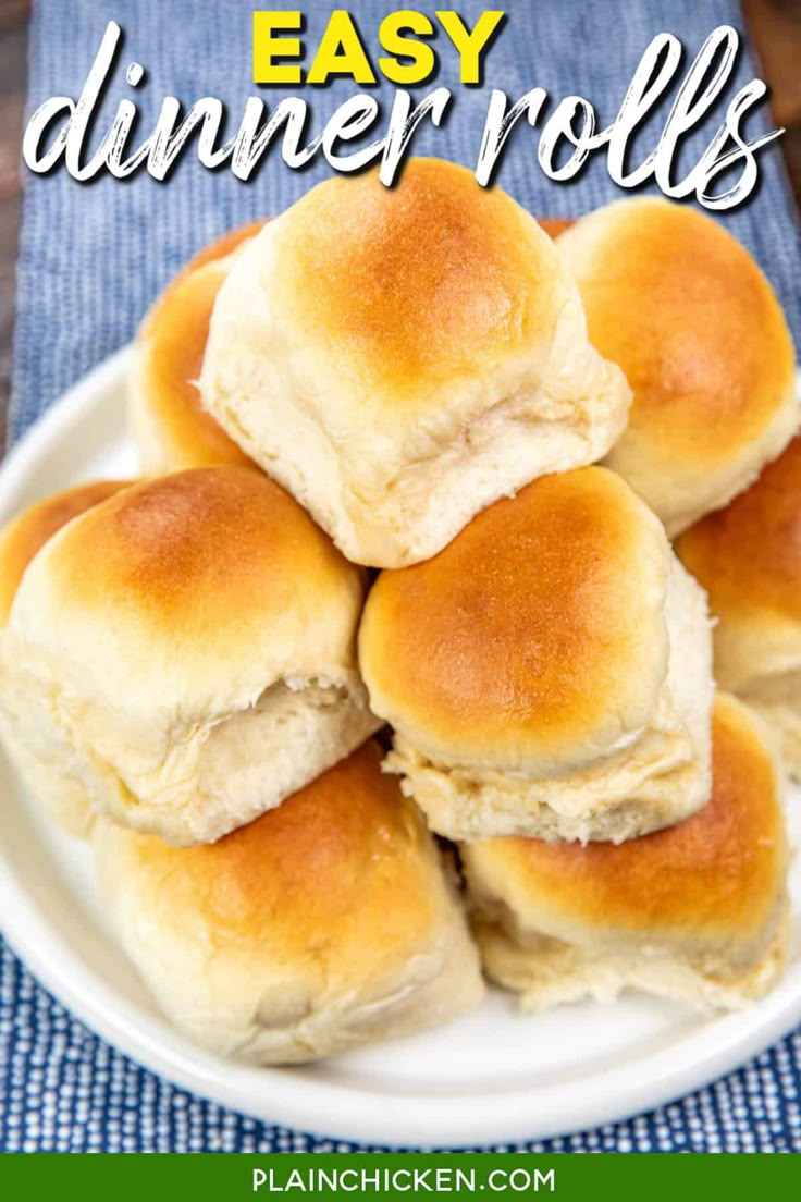 Easy Dinner Roll Recipe - soft, fluffy, and ready in under an hour! Made with simple ingredients like bread flour, yeast, oil, sugar, salt, water, and egg, they’re perfect for any meal. Serve them warm with butter alongside soups, stews, or holiday dinners. Dessert Egg Rolls Recipe, Easy Dinner Roll, Easy Dinner Rolls Recipe, Dessert Egg Rolls, Quick Yeast Rolls, Dinner Rolls Recipe Homemade, Stephanie Parker, Plain Chicken Recipes, Easy Dinner Rolls