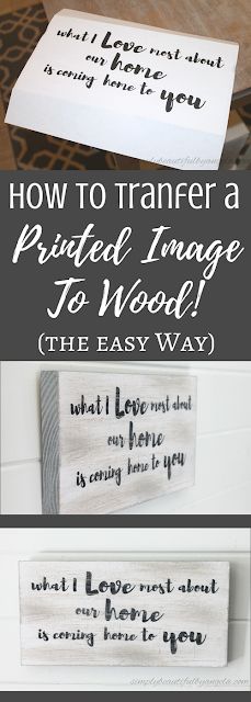 three different pictures with the words how to transfer a painted image to wood