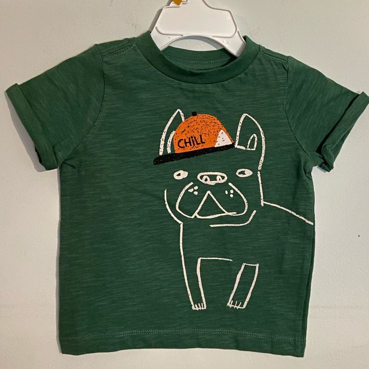 Soft Green Tee With Roll Cuff Short Sleeves And Cute Dog Graphic On Front. Nwot, Size 6-12 Months Cute Dog Print Cotton Top, Cute Cotton Tops With Dog Print, Cute Cotton Top With Dog Print, Dog Graphic Tee, Green Tee, Boy Clothing, Dogs Tee, Dog T Shirt, Clothing Inspiration