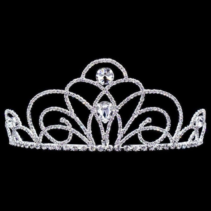 Clear Rhinestone Silver Plated 3" Tiara with Combs. Adult one size fits most Elegant Crystal Crown For Party, Elegant Silver Crown With Rhinestones, Silver Party Crown With Rhinestones, Adjustable Rhinestone Teardrop Crown, Adjustable Teardrop Crown Jewelry With Rhinestones, Quince Tiaras, Bridesmaid Dress Jewelry, 2 Piece Dress Short, Designer Formal Dresses