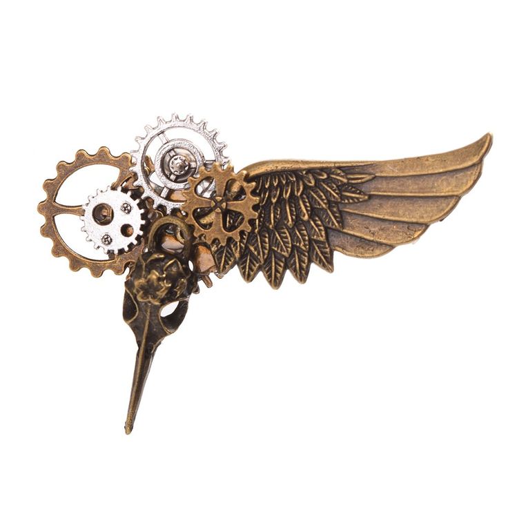 PRICES MAY VARY. Handmade Gothic Lapel Pin Plague doctor brooches steampunk gears Vintage Medieval Victorian Breastpin Material:antique brass gears,wing Hallowmas Cosplay, Larp Props This hand made brooch looks great on a jacket lapel, dress, costume, hat or wherever.
 This makes an unusual and memorable gift. The brooch features a bar pin back.
 Halloween,party,holiday popular item, add more funny and atmosphere for you.
 Also suitable for daily life, add more funny.
 Suitable for no matter men Steampunk Wings, Larp Props, Steampunk Bird, Lapel Dress, Victorian Accessories, Steampunk Top Hat, Victorian Brooch, Gear Clock, Steampunk Hat