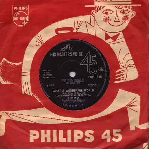 the label for phillips 45's album, which features an image of a man holding a