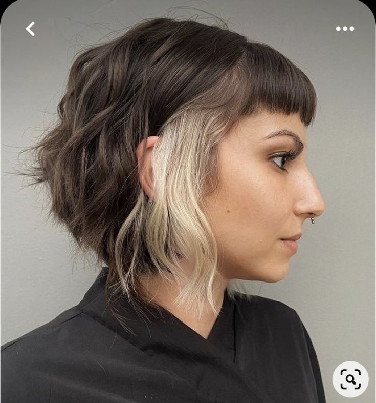 Short Brown Hair With Highlights, Peekaboo Highlights, Hair With Highlights, Short Brown Hair, Brown Hair With Highlights, Short Bob, Brown Hair, Short Hair, Highlights