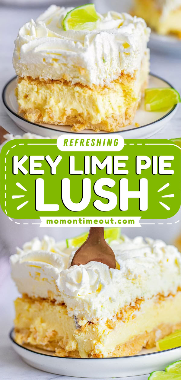 Don't miss out on this easy Key Lime Pie Lush! With 5 layers of tart and sweet goodness, this no-bake dessert is everything a spring food idea should be. So light and fresh! Save this Easter dessert recipe! Lime Dessert Recipes, Desserts Easy No Bake, Key Lime Recipes, Key Lime Desserts, No Bake Summer Desserts, Lime Desserts, Dessert Oreo, Keylime Pie Recipe, Lime Recipes