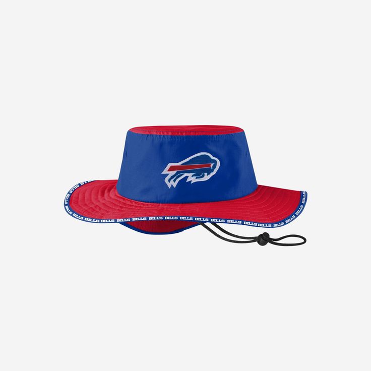 Buffalo Bills Colorblock Boonie Hat FOCO - FOCO.com Adjustable Visor Hat For Fan Gear, Adjustable Visor For Fan Gear, Team-colored Sports Event Visor Hat, Team-colored Visor Hat For Sports Events, Adjustable Collegiate Hats In Team Colors, Adjustable Collegiate Team-colored Hats, Adjustable Hats For Fan Merchandise With Team Spirit, Adjustable Team-colored Collegiate Hat, Adjustable Fan Merchandise Hat