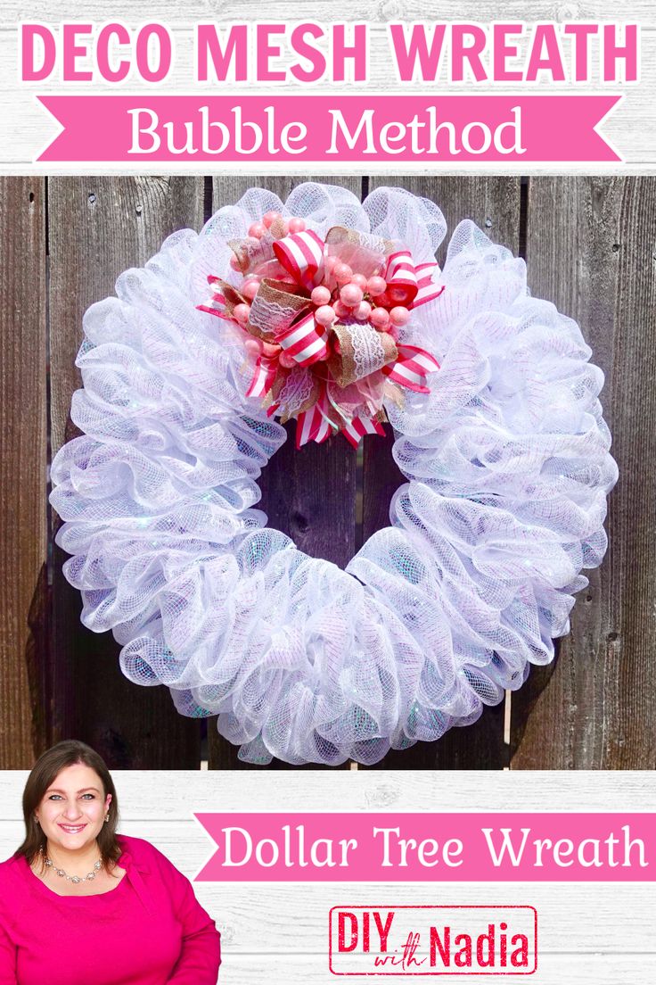 the diy mesh wreath is ready to be made into a wreath for your front door