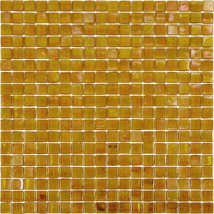 yellow glass mosaic tile on white background