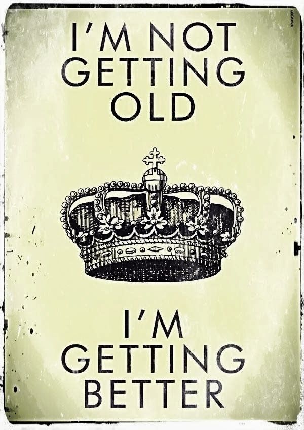 i'm getting better poster with crown and words in black on an old white background