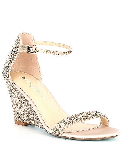 Women's Bridal & Wedding Shoes | Dillard's Embellished Low Heel Sandals For Summer, Summer Embellished Low Heel Sandals, Party Sandals With Cushioned Footbed And Round Toe, Party Open Toe Sandals With Cushioned Footbed, Party Sandals With Cushioned Footbed And Closed Toe, Party Sandals With Cushioned Footbed And Open Toe, Closed Toe Party Sandals With Cushioned Footbed, Closed Toe Cushioned Sandals For Party, Embellished Low Heel Sandals For Spring