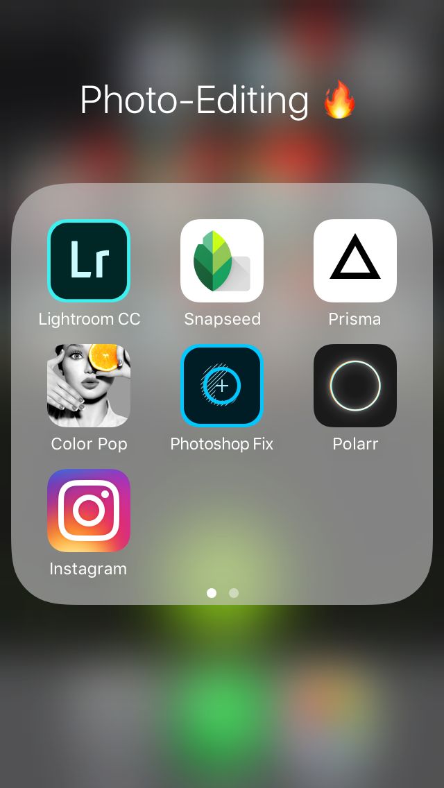 an iphone screen showing the settings and icons for photoshopping on it, with text that reads photo - editing