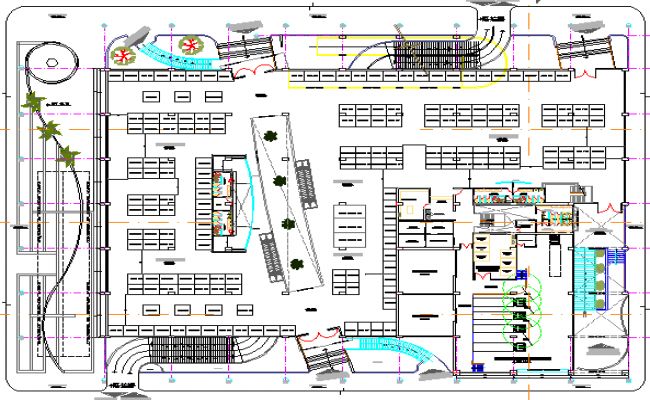 an architectural drawing shows the layout of a building