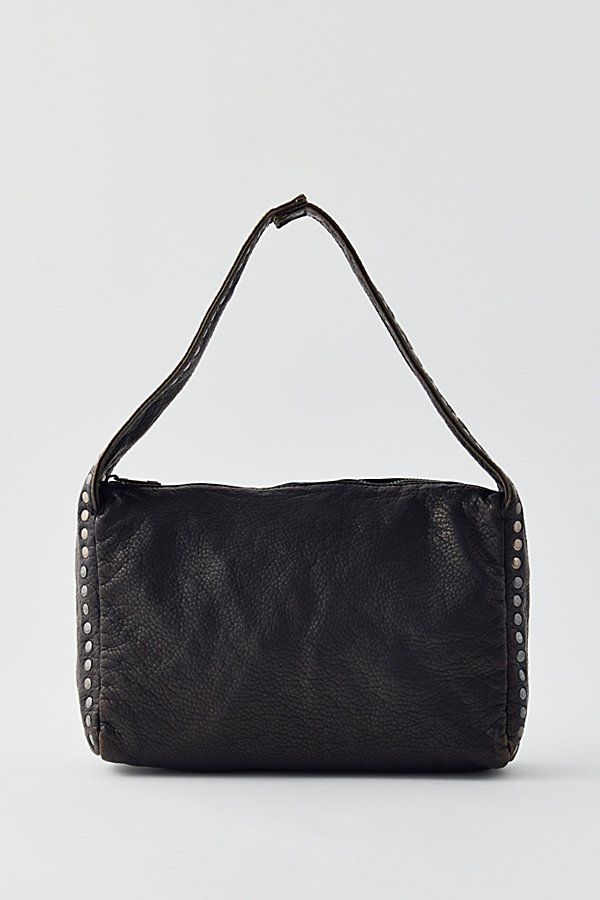 Boxy shoulder bag from Silence + Noise in premium faux leather. Zip top with metal stud detailing. Find it only at Urban Outfitters. Features Silence + Noise Mona studded shoulder bag Boxy shape bag with metal accents Medium purse style perfect for everyday Zip closure with a zippered pocket inside UO exclusive Content + Care PU, mixed metal Wipe clean Imported Size Dimensions: 11.4" w x 3.5" d x 6.7" h Strap drop: 7" | Silence + Noise Mona Studded Shoulder Bag in Washed Black, Women's at Urban Medium Purse, Purse Style, Purse Styles, Metal Accents, Shoulder Bag Black, Staple Pieces, Metallic Accents, Mixed Metals, Black Fits