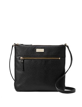 Perfect handbag for day or nightSIZE 9.2"h x 9.9"w x 1.4"ddrop length: 22"MATERIALchunky pebbled leathercapital kate jacquard liningstyle # wkru4867DETAILScrossbody with zipper closureinterior zipper and slide pocketexterior zipper pocket in flapgold staple kate spade new york signatureColor: Black Crossbody Shoulder Bag With Grained Texture For Travel, Grained Texture Crossbody Shoulder Bag For Travel, Fall Travel Bag With Pebbled Texture, Chic Travel Bags With Grained Texture, Luxury Pebbled Texture Shoulder Bag For Travel, Chic Travel Shoulder Bag With Grained Texture, Chic Shoulder Bag With Grained Texture For Travel, Chic Grained Texture Shoulder Bag For Travel, Grained Texture Crossbody Travel Bag