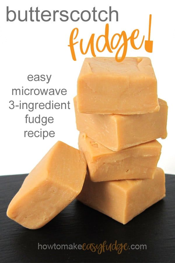 butterscotch fudge recipe made with 3 ingredient fudge cubes and only three ingredients