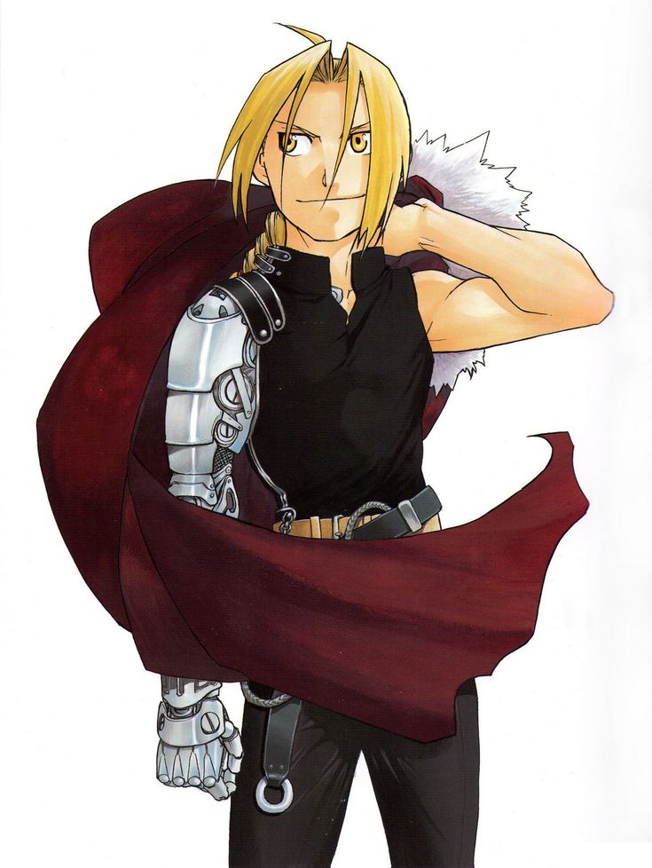 an anime character with blonde hair wearing armor and holding his arms behind his back,