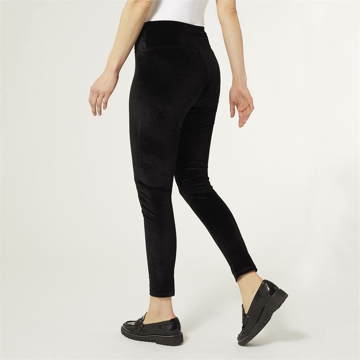 Slip on these Rowan Velour Leggings for ultimate comfort and style. The wide waistband offers a flattering fit while the skinny leg design creates a sleek silhouette. The soft velour fabric will make you never want to take them off! Materials: Polyester. Casual Stretch Velvet Bottoms, Fitted Velvet Lounge Pants, Stretch Velvet Bottoms For Fall, Fitted Black Velvet Pants, Black Fitted Velvet Pants, Stretch Velvet Pants For Loungewear, Stretch Velvet Full-length Bottoms, Stretch Velvet Lounge Pants, Stretch Velvet Full Length Bottoms