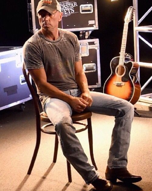 a man sitting on top of a chair next to a guitar