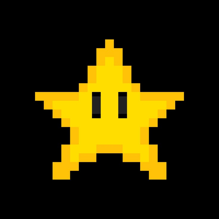 an old school computer game style star