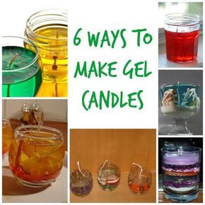 there are many different types of gels in this collage with the words 6 ways to make gel candles