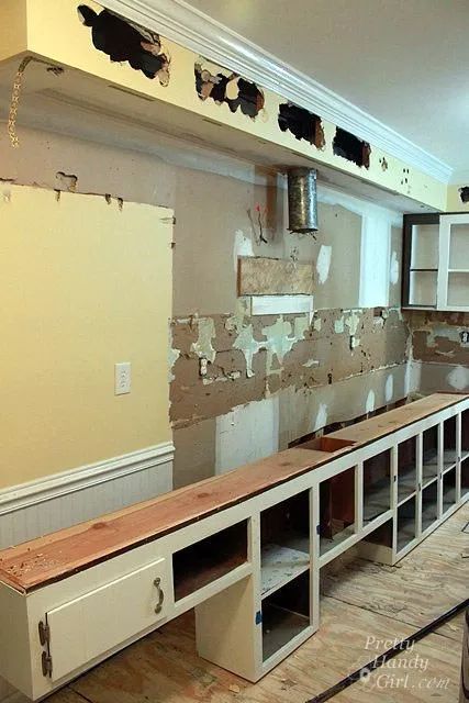 the kitchen is being remodeled and ready to be used as a dining room or family room