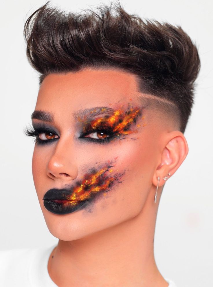 Fire Makeup, Makeup Pictorial, Face Art Makeup, Rave Makeup, Halloween Makeup Inspiration, Eye Makeup Designs, Makeup Eye Looks, Creative Eye Makeup, Crazy Makeup