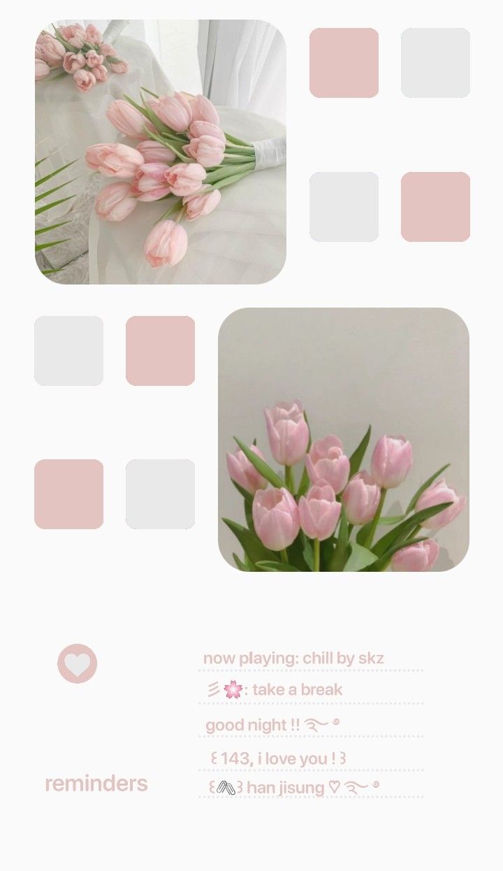 a brochure with pink tulips on it