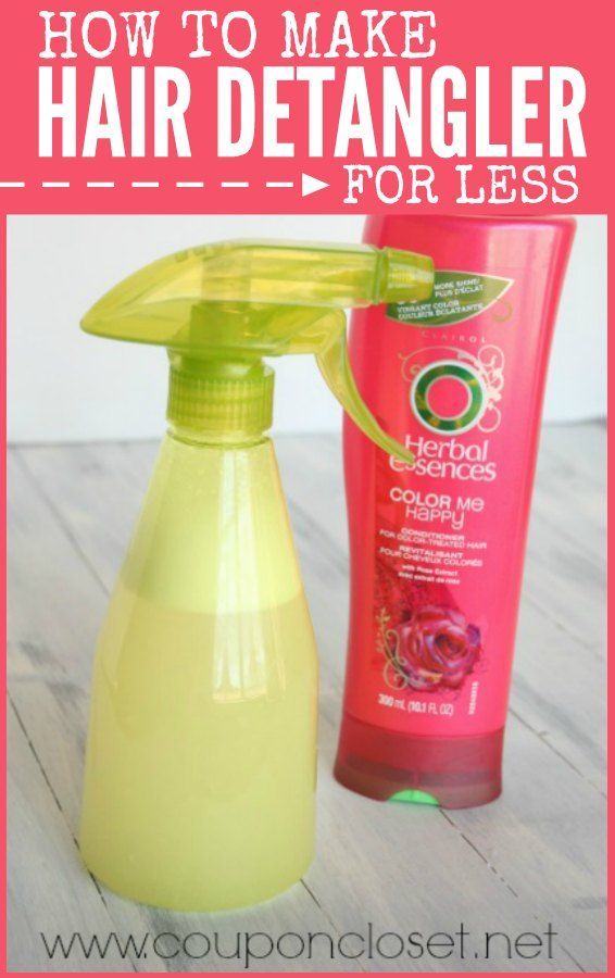 DIY Hair detangler - easy to make homemade detangler with just 2 ingredients. How to make detangler spray for less at home. #onecrazymom #DIYhaircare #hairdetangler #detanglerspray #hairspray Homemade Detangler, Homemade Hair Detangler, Diy Hair Detangler, Homemade Hair, Diy Kosmetik, Detangler Spray, Homemade Hair Products, Diy Hair Care, Homemade Bath Products