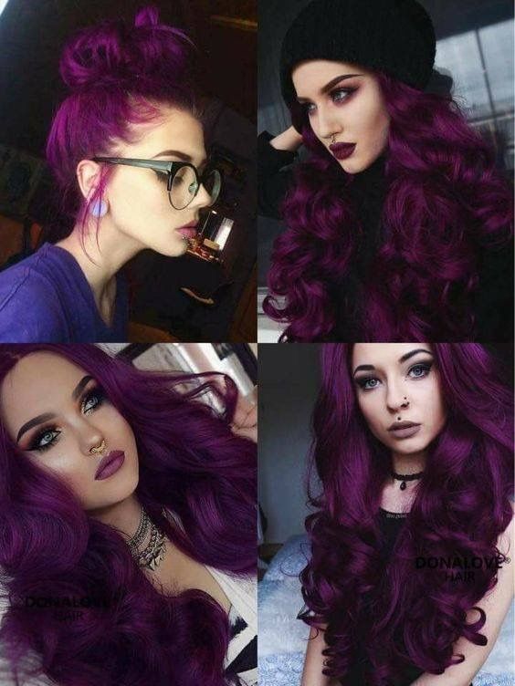 Hair Color Plum, Purple Ombre Hair, Plum Hair, Gorgeous Hair Color, Dyed Hair Inspiration, Hair Color Purple, Pretty Hair Color, Ombre Hair Color, Hair Dye Colors