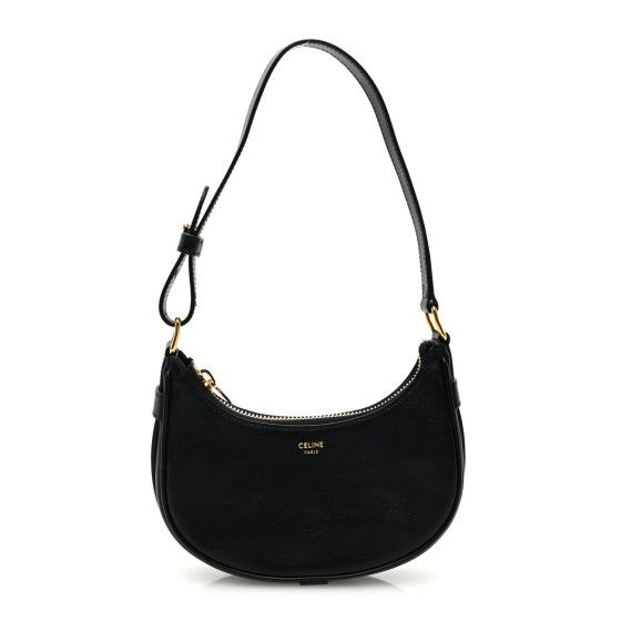 This is an authentic CELINE Smooth Calfskin Ava Shoulder Bag in Black. This bag is crafted of calfskin leather in black. It features an adjustable leather strap with gold hardware and opens with a top zipper to a matching interior. Celine Purse, Shoulder Bag Black, Celine Bag, Gold Hardware, Calf Skin, Leather Straps, Purse, Shoulder Bag, Purses And Bags