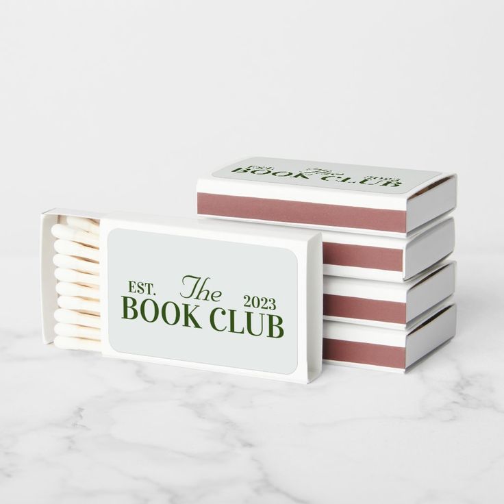 the book club matches are stacked on top of each other