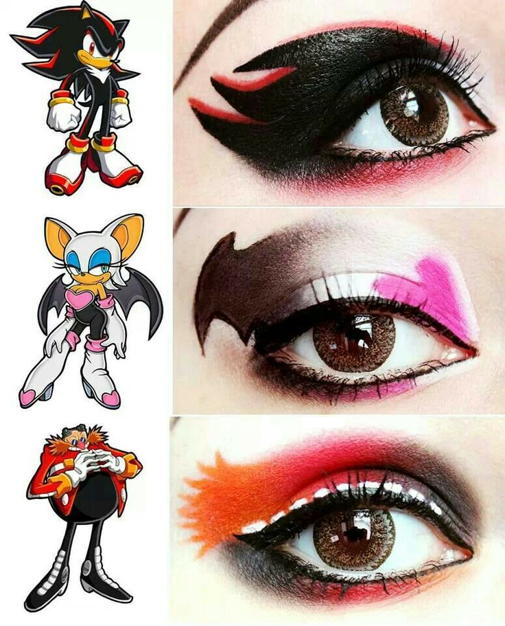 Sonic eyes Shadow The Hedgehog Face Paint, Sonic The Hedgehog Makeup, Sonic Makeup Look, Shadow The Hedgehog Makeup, Sonic Lipstick, Shadow The Hedgehog Tattoo, Sonic Makeup, Sonic Eyes Tutorial, Sonic Inspired Outfits