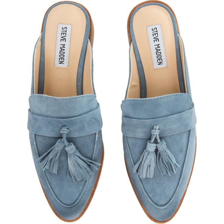 Stave Madden for Women: MAGAN BLUE SUEDE – TiltedSole.com Strappy Sandals Flat, Blue Suede Shoes, Studded Heels, Womens Wedges, Shoes Womens, In The End, Golf Shoes, Stylish Shoes, Ladies Fashion