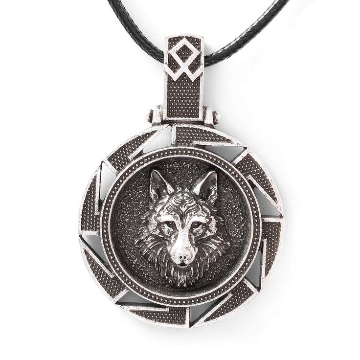 PRICES MAY VARY. SLAVIC WOLF TOTEM: Beautifully designed medallion pendant tied to protection rituals and ancestor worship of the Slavic people, featuring a wolf head in the center of the Kolovrat symbol SOLID CONSTRUCTION: Meticulously crafted from high-quality zinc alloy with an antique silver finish, the wolf pendant does not tarnish or corrode easily over the years SPECIFICATIONS: Pendant measures about 1.6 inches (40 mm) in diameter, includes 19.7" (50 cm) braided faux leather cord with 2" Wolf Medallion, Protection Rituals, Ancestor Worship, Wolf Totem, Tree Of Life Symbol, Wolf Pendant, Raven Pendant, Raven Necklace, Norse Jewelry