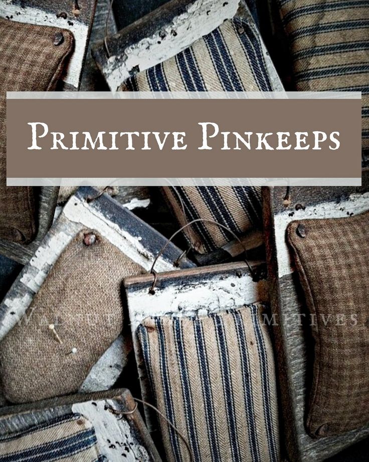 the words primitive pinkeeps are in front of an image of some old furniture