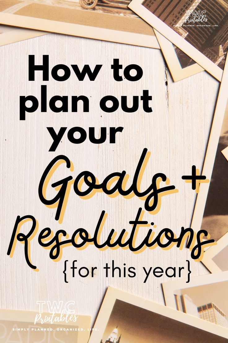 a pile of photos with the words how to plan out your goals and resolutions for this year