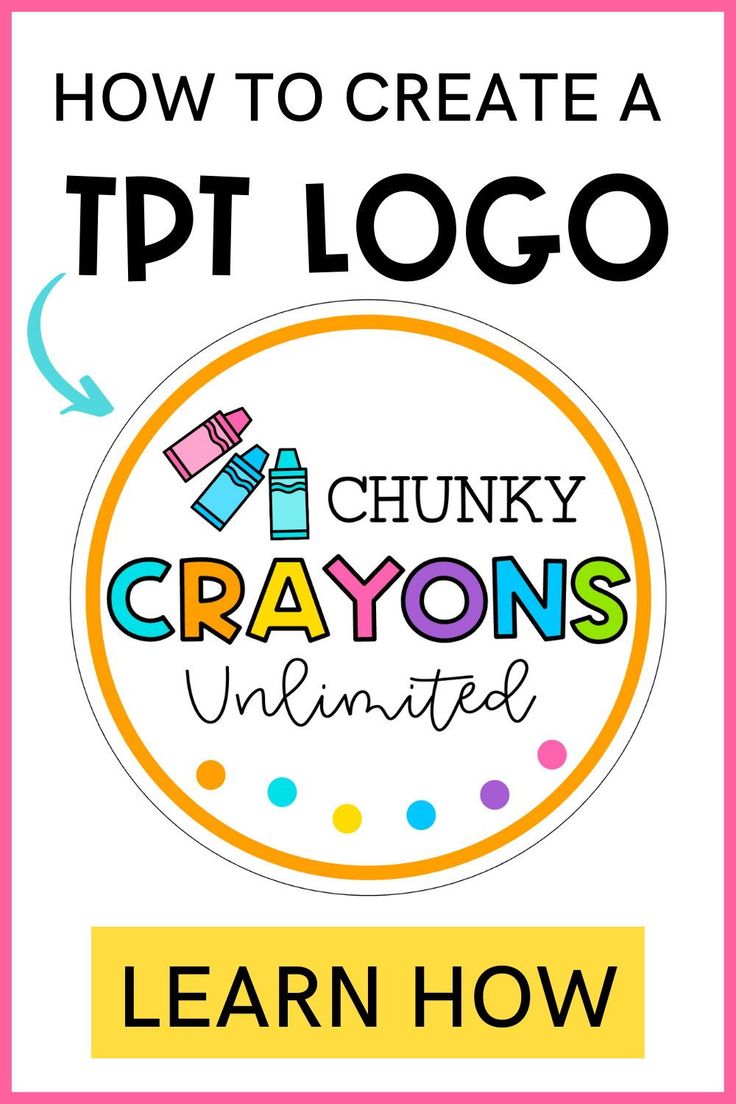 how to create a tpt logo for crayons