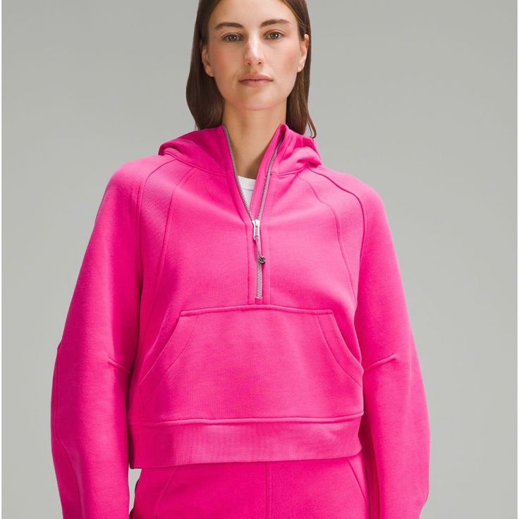 Nwt Scuba Oversized Half Zip Hoodie Jacket Sweater Size M/L Sonic Pink Color Sonic Pink Scuba, Pink Scuba, Lululemon Sweatshirt, Lululemon Sweater, Lululemon Hoodie, Lululemon Scuba Hoodie, Lululemon Define Jacket, Lululemon Scuba, Half Zip Hoodie