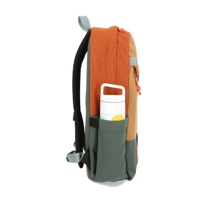 The Daypack Classic: one of our first silhouettes. This stylish and functional pack is the ideal travel companion, schoolmate or pack mule whether you're commuting through town, across campus, or hitting the trail. Made from recycled nylon. Description  With a laptop sleeve, it’s great as an everyday work bag, yet it has enough room for extra layers on the trail. A 1000D recycled nylon exterior is both durable and resilient, while a coated 210D recycled nylon lines the inner compartment for easy clean up. The action leather lash tab is perfect for securing extra gear or attaching a bike light. Spacious main compartment External laptop sleeve fits most 15” laptops 100% recycled nylon  Features & Specs  Top carry handle U-shape access to main compartment Action leather lash tab Internal slee Everyday Functional Backpack Luggage, Functional Everyday Backpack Luggage, Practical Backpack For Travel And Back To School, Versatile Travel Accessories With Functional Pockets For Outdoor, Sporty Rectangular Backpack For Everyday Use, Sporty Rectangular Everyday Backpack, Sporty Everyday Rectangular Backpack, Functional Backpack For Everyday Use And Back To School, Casual Backpack With Zipper Pocket For Outdoor Activities