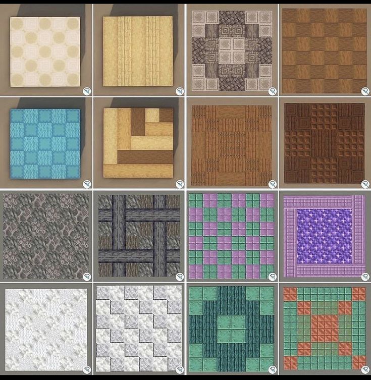 some different types of tile patterns and colors