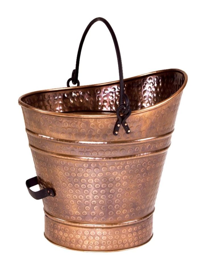 a large metal bucket with handles