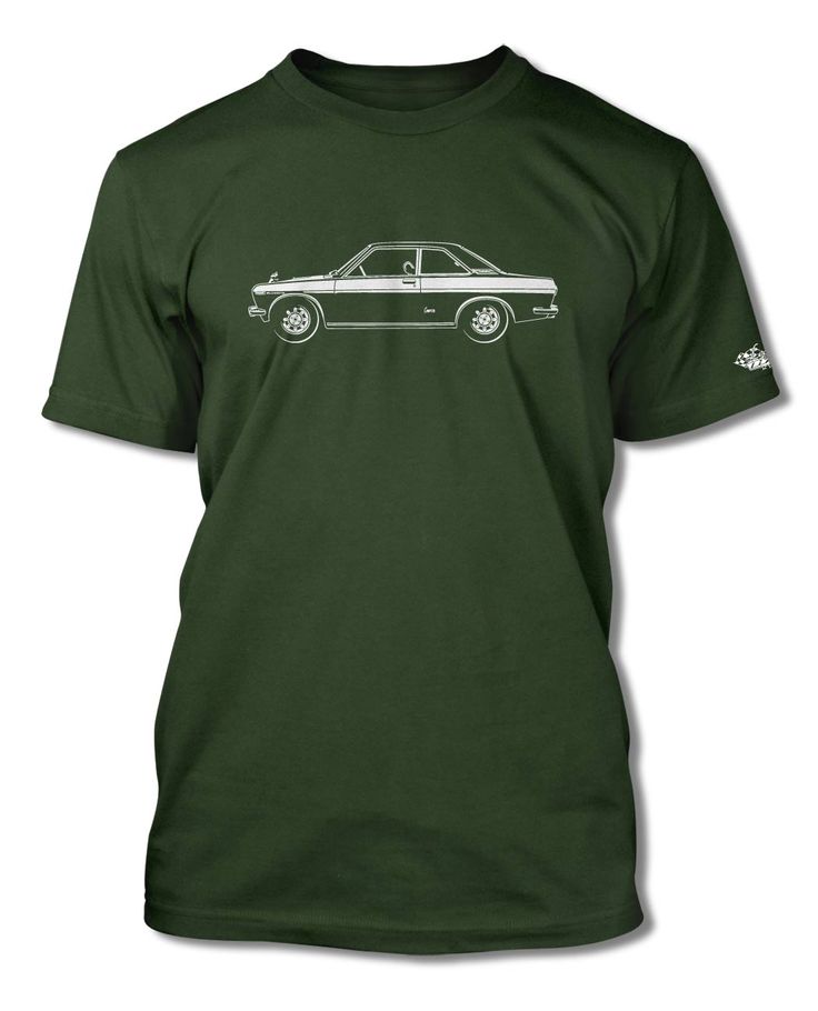 a green t - shirt with an image of a car