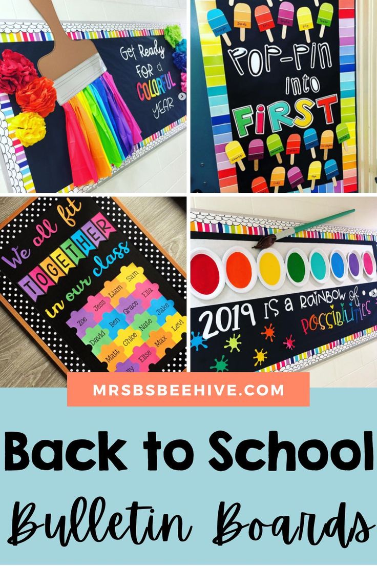 back to school bulletin boards with the words back to school bulletin boards written on them